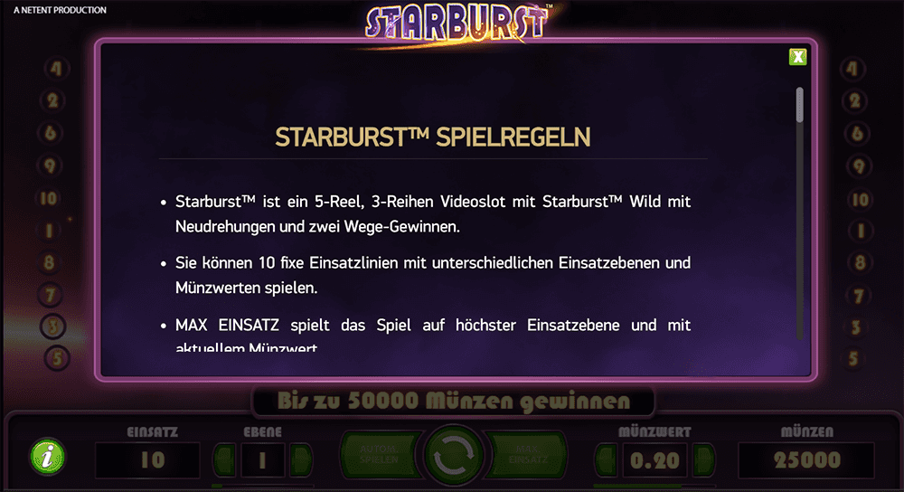 starburst slot
